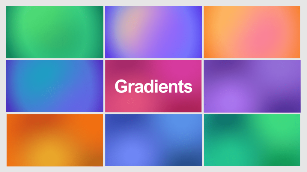 showing 9 brnad gradients